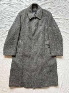 Vintage Burberry ビンテージ バーバリー◆Irish tweed coat アイリッシュツイードコート◆一枚袖◆サドルショルダー◆イギリス製