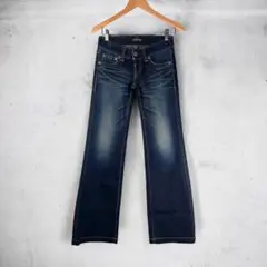 MOUSSY マウジー フレア ワイド デニムパンツ ローライズ 24