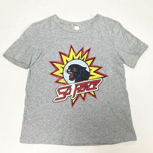 h&m タイガープリント Tシャツ Sサイズ エイチアンドエム グレー