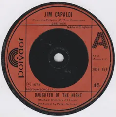 英7" Jim Capaldi Daughter Of The Night 2058973 Polydor /00080