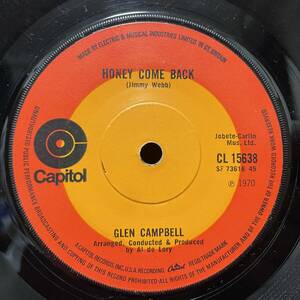 ◆UKorg7”s!◆GLEN CAMPBELL◆HONEY COME BACK◆