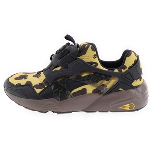 PUMA プーマ DISC BLAZE LEOPARD 391960‐01 ディスク ブレイズ レオパード ローカットスニーカー ブラック/イエロー US9.5/27.5cm