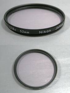 Nikon　 (463)　 美品、レンズ・フィルター　52mm 　L1Bc　（レンズ保護、紫外線防止）　ニコン