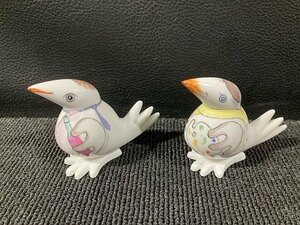 Y2612S Meissen マイセン コミックバード フィギュリン 置物 陶器 2点