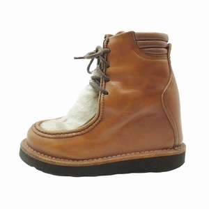 ミハラヤスヒロ MIHARA YASUHIRO GIANT TRREKING BOOTS アザラシ シールスキン ファー ジャイアント ブーツ インヒール ウェッジソール