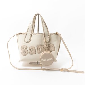 Samantha Thavasa サマンサタバサ 2WAY ショルダーバッグ トートバッグ アイボリー グレージュ レザー レディース 斜めがけ 手さげ bag 鞄