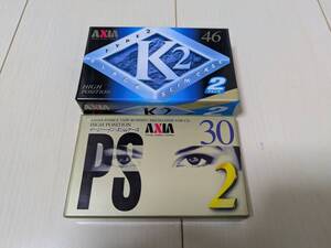 ★未使用/未開封品☆AXIA カセットテープ ハイポジション ハイポジ K2 PS-2 30/46分 計3本 PS2G K2C カラオケ/録音/音楽 土日祝も発送可◎