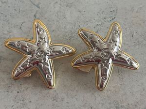 ヴィンテージ ** スターフィッシュモチーフの美しいイヤリング vintage starfish earrings 