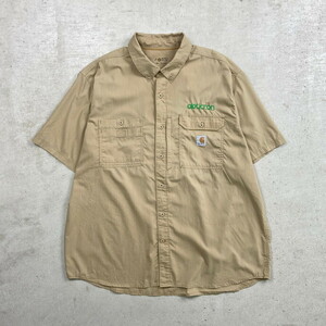 Carhartt カーハート 企業ロゴ刺繍 半袖ワークシャツ メンズ2XL【SS2407-30】