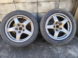 07日産 R32 GTR タイヤ付きホイール2本 純正ホイール BBS製鍛造 16インチ　ヨコハマネオバ225/50R16 2003年02週 GT-R 