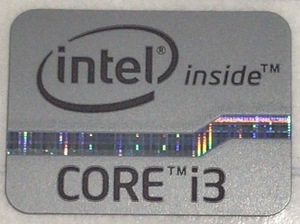 ■新品・未使用 ■10枚セット　二三代目【CORE i3銀】エンブレムシール 【21*16㎜】送料無料・追跡サービス付き☆P030