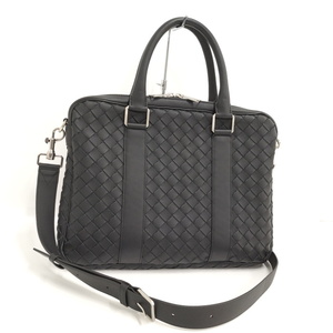 BOTTEGA VENETA 2WAYショルダーバッグ イントレチャート レザー ブラック 651580 V0E51