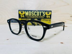 ◆MOSCOT◆LEMTOSH◆モスコット◆レムトッシュ◆眼鏡フレーム 人気 黒縁 ノーズパッド付き ウェリントン 未使用 美品