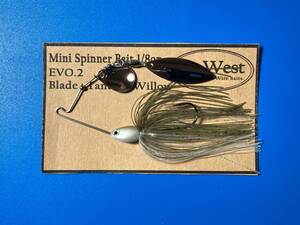 Evo.2-106 GoWest ミニスピナーベイト1/8oz（Tandem Willow Blade）ブレード Silver/Lacquer (Regal Finish)