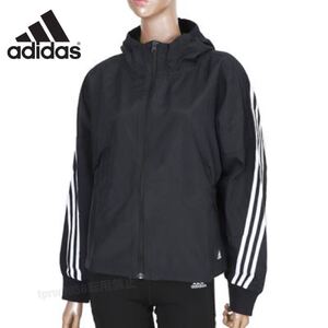 新品未使用 adidas 【M】ナイロンジャケット 定価8990円 アディダス 上着 ジャケット ナイロン 黒 アウター カジュアル スポーツ 運動 8435