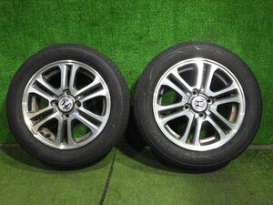 ◆ 溝あり ホンダ JF1 N-BOX 純正 アルミホイール タイヤ 14インチ 4本 4.5J PCD100 56Φ 4穴 +48 155/65R14 BRIDGESTONE 23年製 K70◆