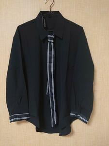 ☆【000760XL】ネクタイ付き シャツ ブラック