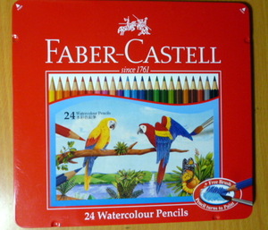 シヤチハタ 　ファーバーカステル 　水彩色鉛筆　 24色セット 　FABER-CASTELL 