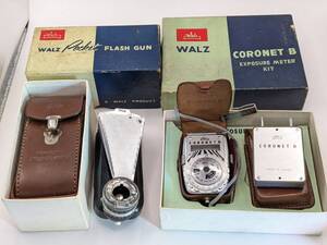 ★箱付き/ デッドストック★ WOLZ CORONET B EXPOSURE METER KIT, おまけ Pocket FLASH GUN #1912_32_10