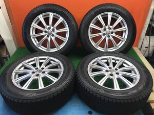 3t-98)冬 225/60R17 BRIDGESTONE Blizzak DM-V3 8分山 7J+48 PCD100 5穴 フォレスター オートバック等