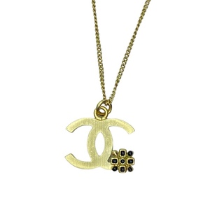 CHANEL シャネル ネックレス ペンダント アクセサリー ジュエリー フラワー ココマーク ロゴ メタル ゴールド 05A