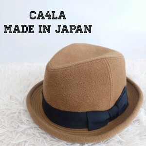 CA4LA カシラ 日本製 Made in JAPAN ウール混 ハット 帽子 L メンズ ブラウン 茶色