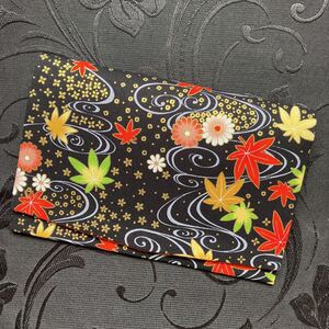 【ハンドメイド】御朱印帳ケース 紅葉　流水