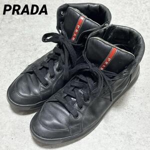 PRADA SPORT サイドジップ レザー スニーカー 28