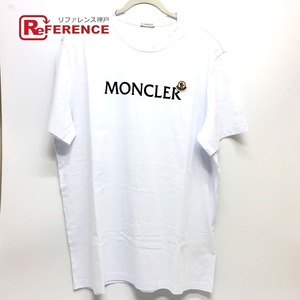 未使用 MONCLER モンクレール J2 8C00024 ロゴ 半袖 トップス アパレル Tシャツ 半袖Ｔシャツ ホワイト レディース【中古】