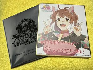 劇場版『ウマ娘 プリティーダービー 新時代の扉』入場者プレゼント 第2弾 描き下ろしミニ色紙 （ダンツフレーム）未使用シリアルコード付き