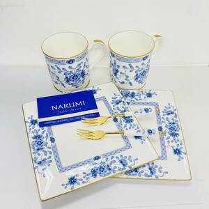 ●○16322/NARUMI ナルミ ペアケーキセット ミラノシリーズ ボーンチャイナ 食器○●