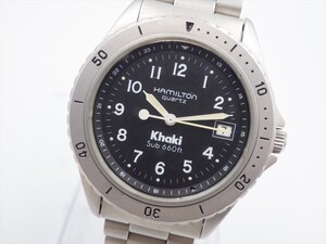 372069【1円スタート】HAMILTON ハミルトン 稼動品 9745 Khaki カーキ メンズ 時計 クオーツ ケース38mm