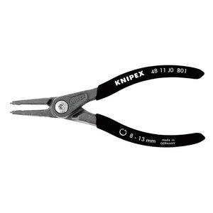 ★新品★KNIPEX クニペックス 穴用精密スナップリングプライヤー直(BK) 4811-J0B01 8-13mm ハンドツール ニッパー)岡b