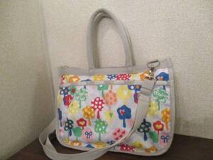 LESPORTSAC レスポートサック　樹木柄バッグ（USED）32116)