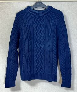 Porter Classic FISHERMAN KNIT BLUE Sサイズ