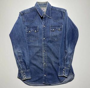 1950s Vintage LEVI’S Denim Western Shirt 1950年代 ヴィンテージ リーバイス デニム ウエスタンシャツ ショートホーン 長袖シャツ R1914