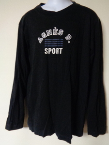  agnes b. カットソーSPORT B ロゴ Tシャツ ロンT ブラック キッズ