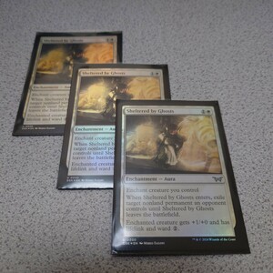 MTG DSK 幽霊による庇護 英語foil 三枚セット ダスクモーン：戦慄の館 即決