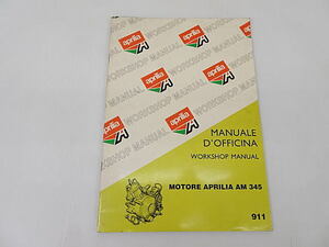 アプリリア　aprilia　エンジン AM 345　ワークショップマニュアル 911　２か国語　中古品