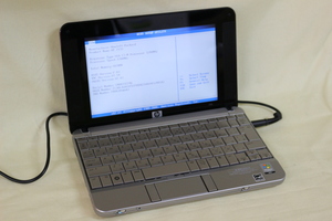 現状品ノートパソコン HP 2133 メモリ1GB HDD不明 8.9inchワイド 起動確認済 OS無 代引き可