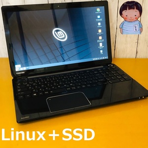 【新品SSD】快速LinuxOS搭載中古再生ノートPC★設定済★即利用可★即決☆TOSHIBA Dynabook T554-45KB3D/8GB/256GB