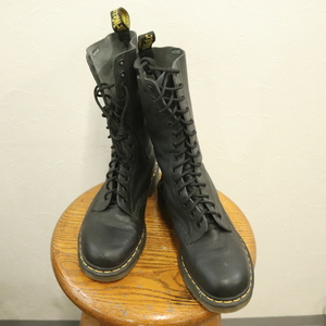 2000年代製 Dr.Martens ドクターマーチン 14ホール レザーブーツ■00s 表記28サイズ ブラック 靴 くつ 小物 90s 古着 アメカジ ストリート