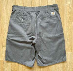 美品　Carhartt　カーハート　ハーフパンツ　ショートパンツ　ワークパンツ　グレー　メンズ　XLサイズ　アメカジ　ストリート　US古着