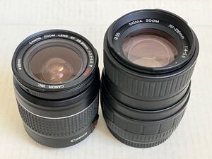 カメラ レンズ 中古品 Canon ZOOM LENS EF 28-80mm / SIGMA ZOOM 70-210mm UC-Ⅱ ※動作未確認※ キャノン シグマ