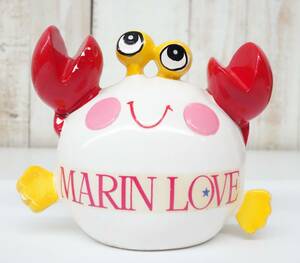 昭和レトロ　当時物　 ＊FASHION ROOM YANしんじ＊MARIN LOVE マリンラブ　キャラクター貯金箱 ＊カニ　倶楽部　かにさん＊レトロ　ポップ