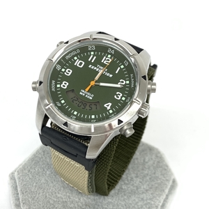 良好◆TIMEX タイメックス エクスペディション 腕時計 アナデジ◆ シルバーカラー メンズ ウォッチ watch