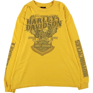 古着 ハーレーダビッドソン Harley-Davidson 鷲柄 イーグル柄 ロングTシャツ ロンT メンズL相当 /eaa476480