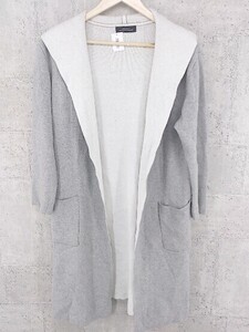 ◇ green label relaxing グリーンレーベルリラクシング UNITED ARROWS 長袖 ロング カーディガン グレー *