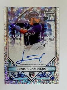 【/99】RC 2024 TOPPS BOWMAN STERLING 【JUNIOR CAMINERO】直書き 直筆サインカード　ON CARD AUTO 