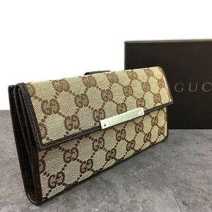 送料込み！ 未使用品 GUCCI 長財布 112715 GGキャンバス 箱付き 71